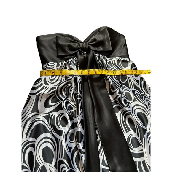 Vintage Jessica McClintock Strapless Black and White Gown - Size 8 - Picture 7 of 16